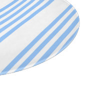 Blau-weiße Fünf-Streifen-Muster Schneidebrett (Ecke)