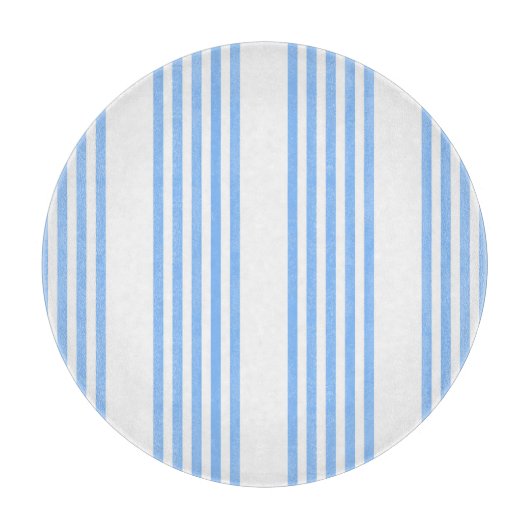 Blau-weiße Fünf-Streifen-Muster Schneidebrett (Vorderseite)