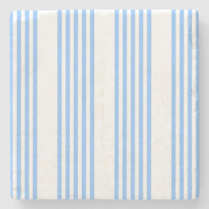 Blau-weiße Fünf-Streifen-Muster Steinuntersetzer