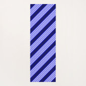 Blau-weiße Fünf-Streifen-Muster Yogamatte (Rückseite)