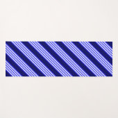 Blau-weiße Fünf-Streifen-Muster Yogamatte (Vorderseite (Horizontal))