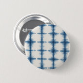 Blau-weiße gefärbte Krawatte Button (Vorne & Hinten)