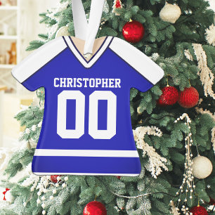 Blau/Weiße individuelle Hockey-Mannschaftstrikot Ornament