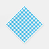 Blau-weiße Karos Muster Gingham Kariert Serviette (Ecke)