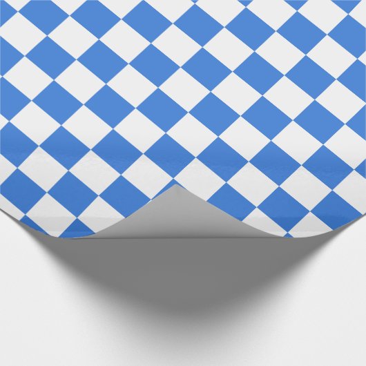 Blau-weiße Karton-Tile Geschenkpapier (Ecke)