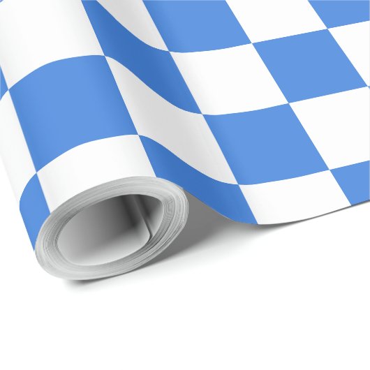 Blau-weiße Karton-Tile Geschenkpapier (Rolleneckpunkt)
