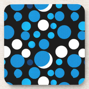 Blau-Weiße-Kreis-Muster Getränkeuntersetzer