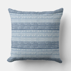Blau-weiße Küste Boho Throw Kissen