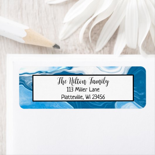 Blau-weiße Marmorflüssigkeit Kunst (Insitu)