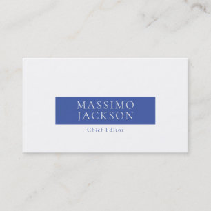 Blau Weiße Moderne Minimalistische Professionalitä Visitenkarte