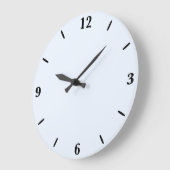 Blau weiße Pastellfarbe Farbe Große Wanduhr (Winkel)