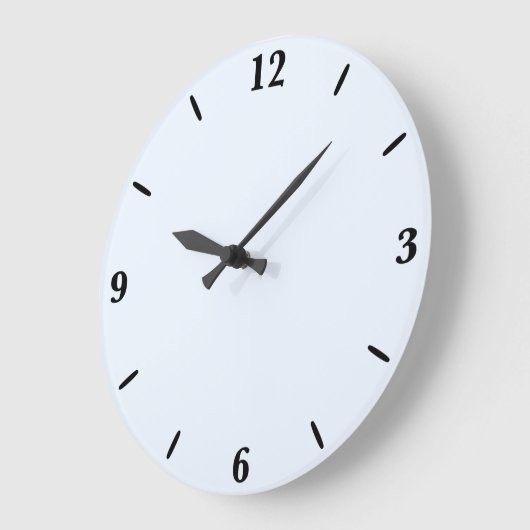 Blau weiße Pastellfarbe Farbe Große Wanduhr (Winkel)