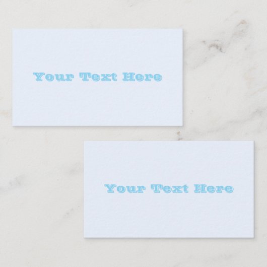 Blau weiße Pastellfarbe Farbe Visitenkarte (Vorne/Hinten)