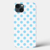 Blau-weiße Polka-Punkte Case-Mate iPhone ca. Hülle (Rückseite)