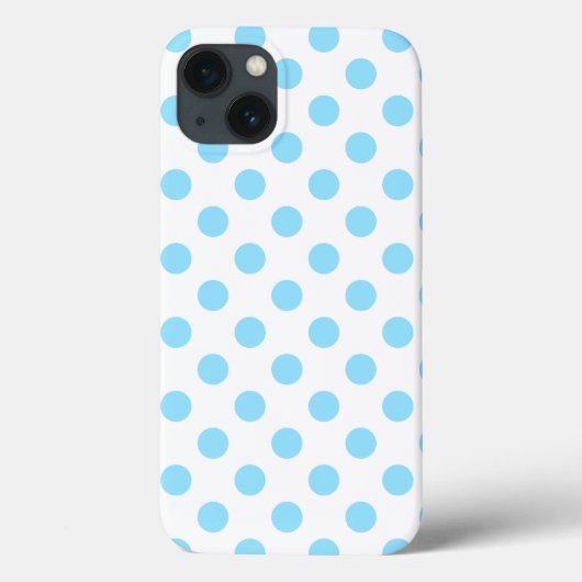 Blau-weiße Polka-Punkte Case-Mate iPhone ca. Hülle (Rückseite)