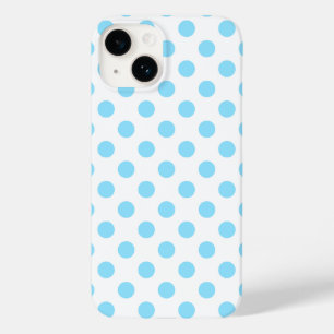 Blau-weiße Polka-Punkte Case-Mate iPhone ca. 14 Hülle