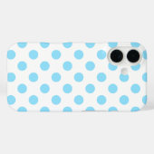 Blau-weiße Polka-Punkte Case-Mate iPhone ca. Hülle (Rückseite (Horizontal))
