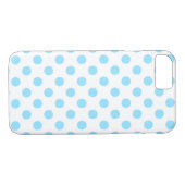 Blau-weiße Polka-Punkte Case-Mate iPhone Hülle (Rückseite (Horizontal))