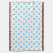 Blau-weiße Polka-Punkte Decke (Vorderseite Vertikal)