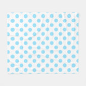 Blau-weiße Polka-Punkte Fleecedecke (Vorderseite (Horizontal))