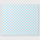 Blau-weiße Polka-Punkte Geschenkpapier (Flach)