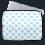 Blau-weiße Polka-Punkte Laptopschutzhülle<br><div class="desc">Blau-weiße Polka-Punkte</div>