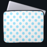 Blau-weiße Polka-Punkte Laptopschutzhülle<br><div class="desc">Blau-weiße Polka-Punkte</div>