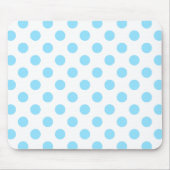 Blau-weiße Polka-Punkte Mousepad (Vorne)