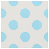 Blau-weiße Polka-Punkte Stoff (Nahaufnahme)