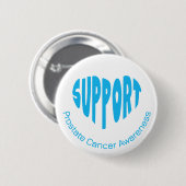 Blau-weiße Prostata-Krebsaufklärung Button (Vorne & Hinten)