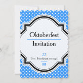blau, weiße Punkte, bayerisch weiblich Einladung (Rückseite)