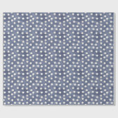 Blau Weiße Punkte Geburtstag Geschenkpapier (Flach)