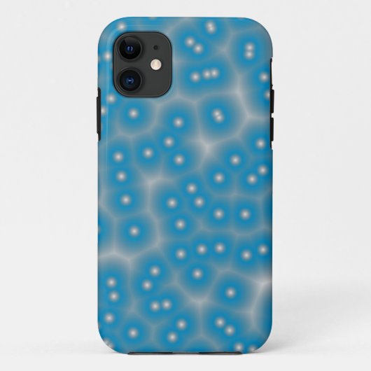 blau-weiße Punktstruktur Case-Mate iPhone Hülle (Rückseite)