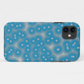 blau-weiße Punktstruktur Case-Mate iPhone Hülle (Rückseite (Horizontal))