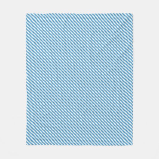 Blau-weiße Quadrate Hintergrund Fleecedecke (Vorderseite)