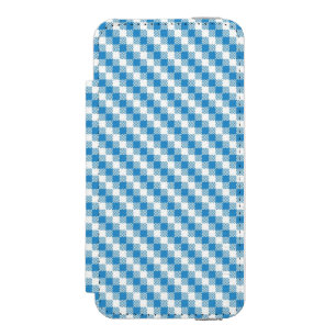 Blau-weiße Quadrate Hintergrund Incipio Watson™ iPhone 5 Geldbörsen Hülle