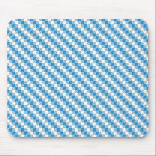 Blau-weiße Quadrate Hintergrund Mousepad