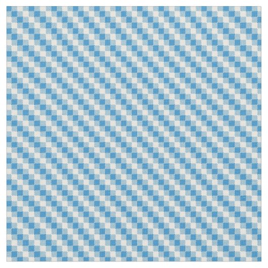 Blau-weiße Quadrate Hintergrund Stoff (Nahaufnahme)