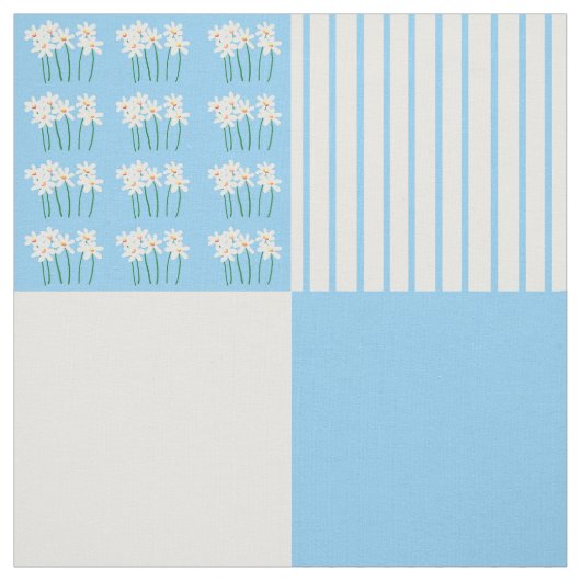 Blau-weiße Quadrate Stoff (Muster)