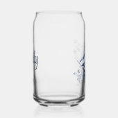 Blau-weiße Segelschiffe im Delft-Stil im Meer Dosenglas (Rechts)