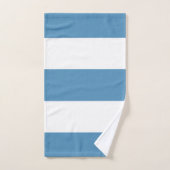 Blau-weiße Stipes auf einem Badhandtuch Set (Handtuch)