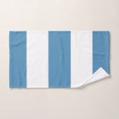 Blau-weiße Stipes auf einem Badhandtuch Set (Handtuch)