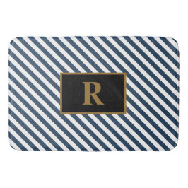 Blau/Weiße Streifen Bath Mat Badematte