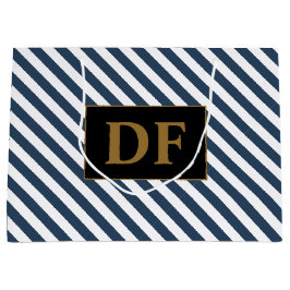 Blau/weiße Streifen Große Geschenktasche Große Geschenktüte