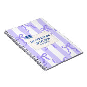 Blau-weiße Streifen mit Bogen Notizblock (Rechte Seite)