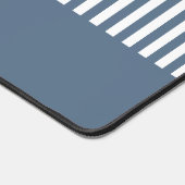 Blau-weiße Streifen personalisiert, modern und ele Schreibtischunterlage (Ecke)