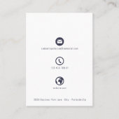 Blau-weiße Symbole Goldgrenzenkarte Visitenkarte (Vorderseite)