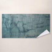 Blau-weiße Textilien mit Wassertröpfchen Badehandtuch (Badehandtuch)