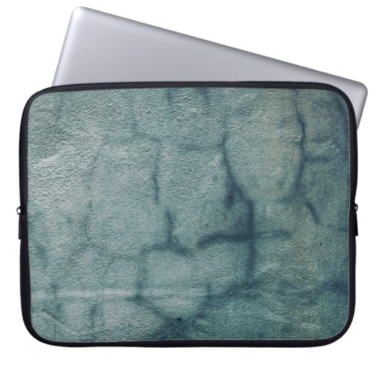 Blau-weiße Textilien mit Wassertröpfchen Laptopschutzhülle (Vorderseite)