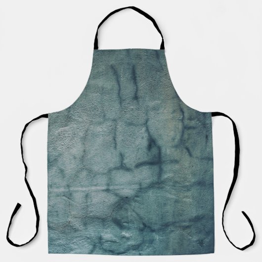 Blau-weiße Textilien mit Wassertröpfchen Schürze (Vorderseite)